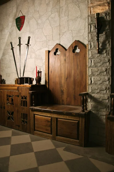 Wnętrze zamku średniowiecznego — Zdjęcie stockowe