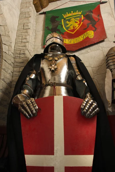 Cavaliere medievale crociato — Foto Stock