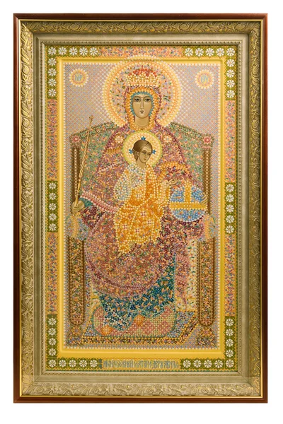 Rosyjskie Prawosławie ikona na białym — Zdjęcie stockowe