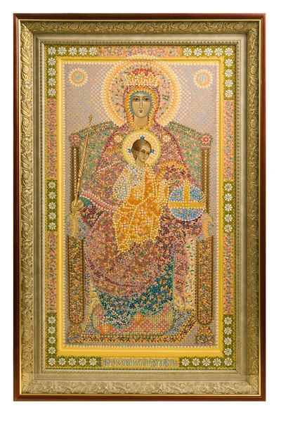 stock image Russian orthodoxy icon over white