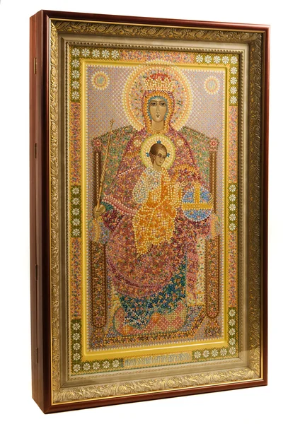 Rosyjskie Prawosławie ikona na białym — Zdjęcie stockowe