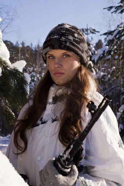 Sniper girl — Stock Photo, Image