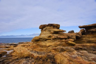 Yellow stones on the Arctic Coast clipart