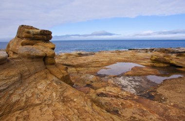 Yellow stones on the Arctic Coast clipart