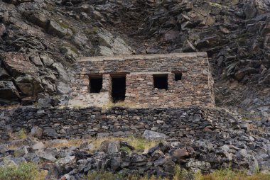 Ruins of the German military headquarters. Ridge Musta ridge, K clipart