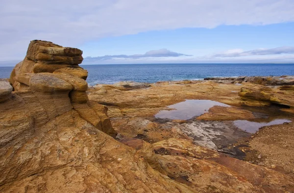 Piedras amarillas en la costa ártica — Foto de Stock