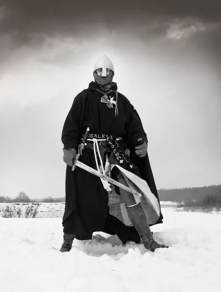 Mittelalterlicher Ritter des Hl. Johannes (Hospitaler) — Stockfoto