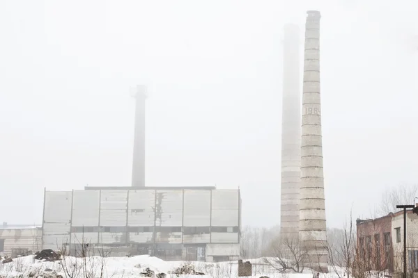 stock image Ruins of the thrown Soviet factory