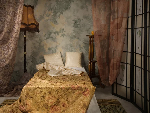 Sovrum i vintage stil — Stockfoto