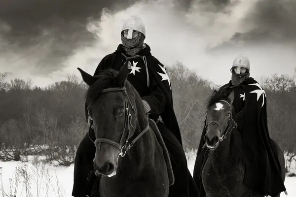 Middeleeuwse ridders van St. John (Hospitaalridders) — Stockfoto