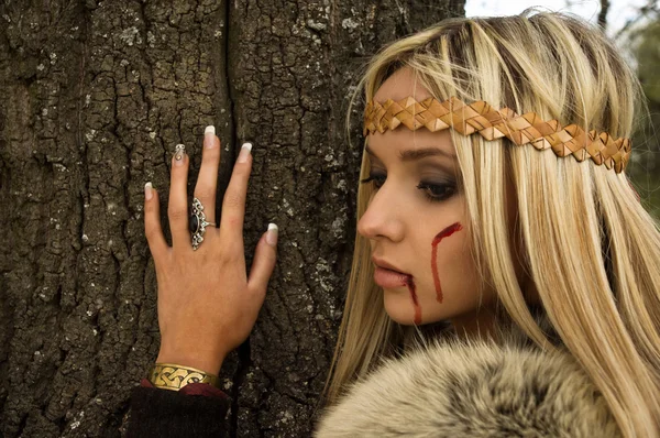 Девушка викинги — стоковое фото