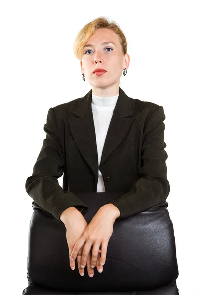 Mulher de negócios isolado sobre branco — Fotografia de Stock