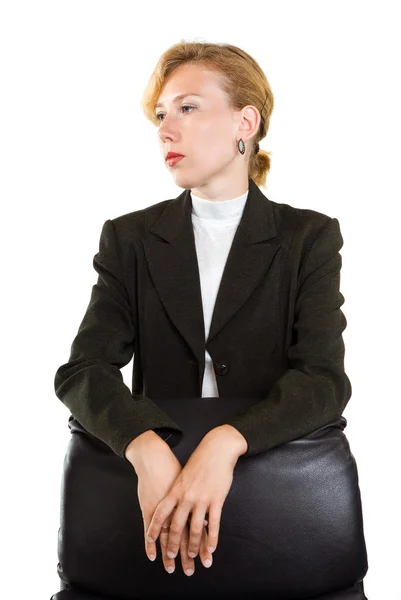 白で分離されたビジネス女性 — ストック写真