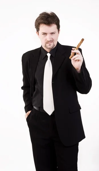 Man with cigar — Stock Photo, Image