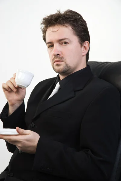 喝茶的男人 — 图库照片