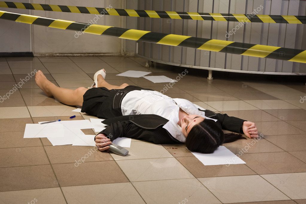 Crime scene in a office — Stock Photo © Demian #9616723