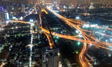 Night city view from the Baiyoke hotel clipart