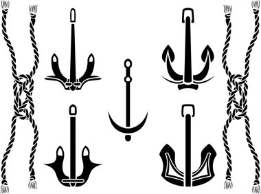 Anchor set clipart