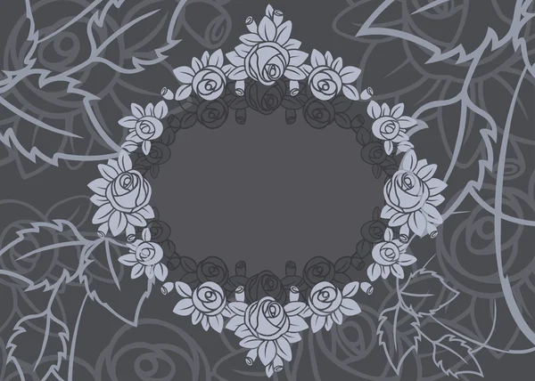 玫瑰框架背景 — 图库矢量图片