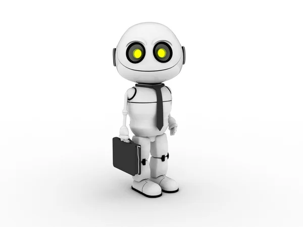 白色机器人 免版税图库照片