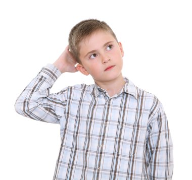 Thoughtful boy clipart