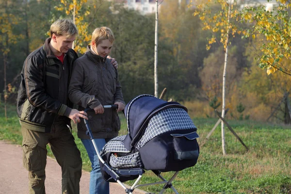 stock image Young parents with a newborn