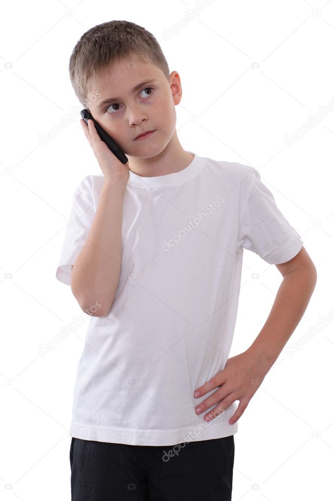 Boy with mobile phone