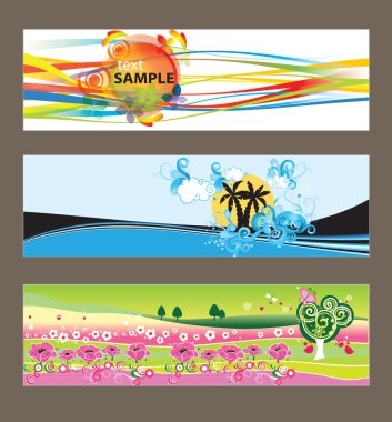 Set of abstract vector backgrounds clipart