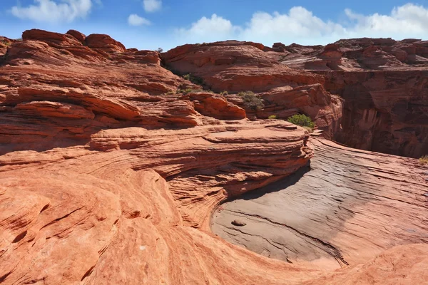 Les falaises fantastiques de grès rouge . — Photo