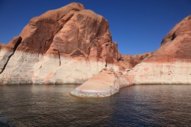 The lake Powell in flood of the river Colorado clipart
