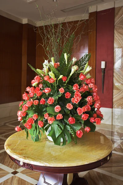 Elegant vase with flowers — Stock Photo, Image