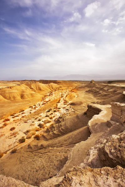 Picturesque ancient mountains near the Dead Sea in Israel — Stock Photo, Image