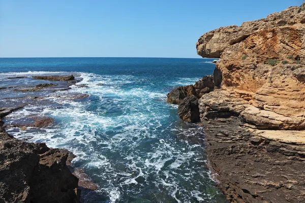 stock image Picturesque coast in the early spring.