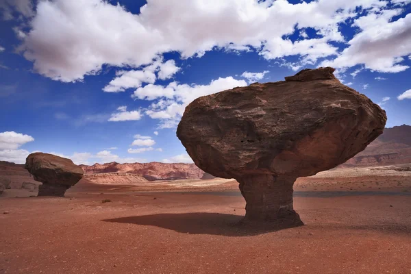 The "mushroom" from the red sandstone and midday shades — Stock Photo, Image