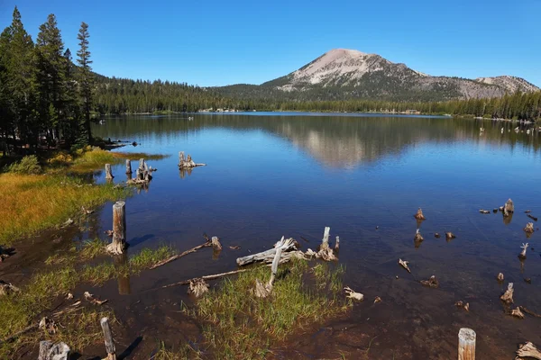 Un tranquillo lago di montagna — Foto Stock