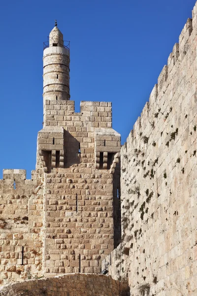 Wieża Dawida w słoneczny dzień — Zdjęcie stockowe