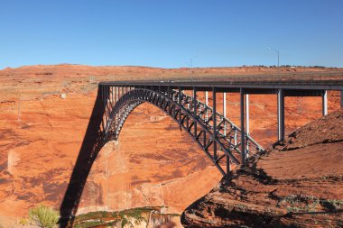 Beautiful bridge next to the Glen Canyon Dam clipart