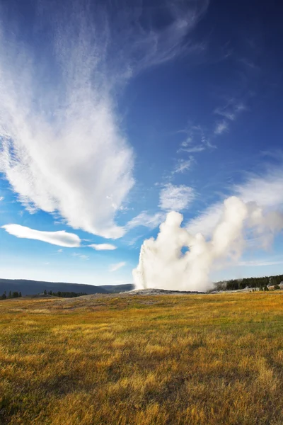 stock image The most well-known of the world Yellowstone national park