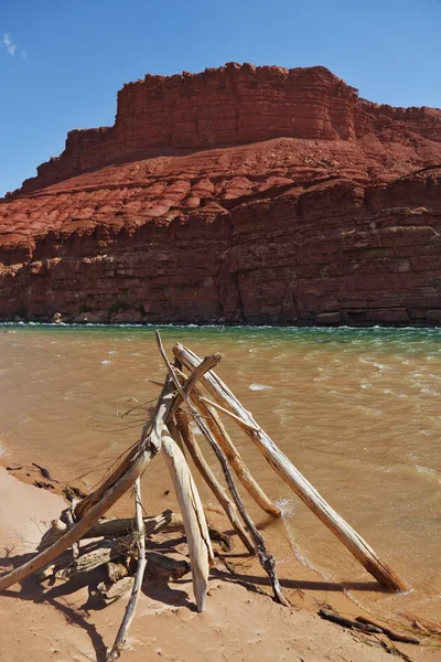 La construcción ritual de los Navajo — Foto de Stock