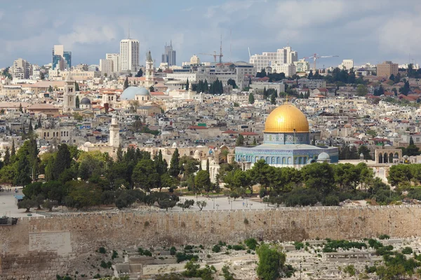耶路撒冷的雄伟全景图 — 图库照片