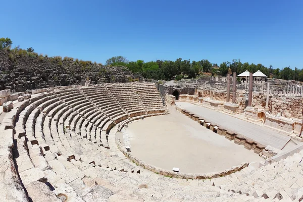 Der steinerne Sitz im Amphitheater am beit shean — Stockfoto