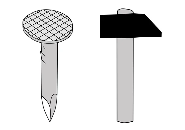 Silhouette ongle sur fond blanc, illustration vectorielle — Image vectorielle