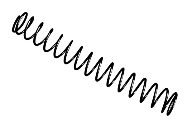 钢弹簧在白色背景上的，矢量图 — Διανυσματικό Αρχείο