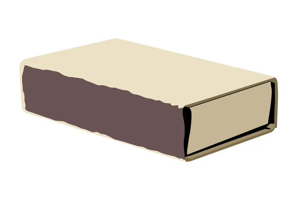 Matchbox disegno su sfondo bianco, illustrazione vettoriale — Vettoriale Stock