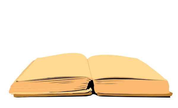 Γήρανση βιβλίο σε άσπρο φόντο, διανυσματικά εικονογράφηση — Διανυσματικό Αρχείο