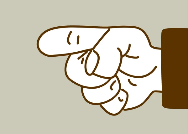 Рука на коричневом фоне, векторная иллюстрация — стоковый вектор