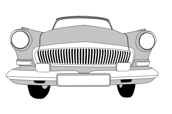 Beyaz arka planda, vektör çizim Retro araba — Stok Vektör