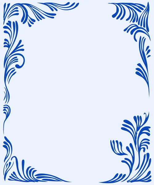 Winterornament auf blauem Hintergrund, Vektorillustration — Stockvektor
