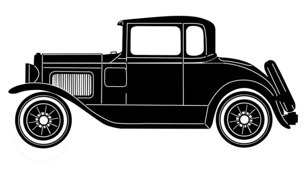 Ретро автомобиль на белом фоне, векторная иллюстрация — стоковый вектор