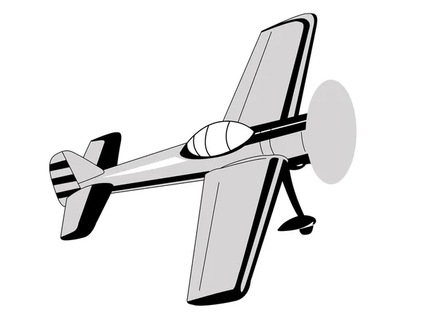 Letadlo na bílém pozadí, vektorové ilustrace — Stockový vektor